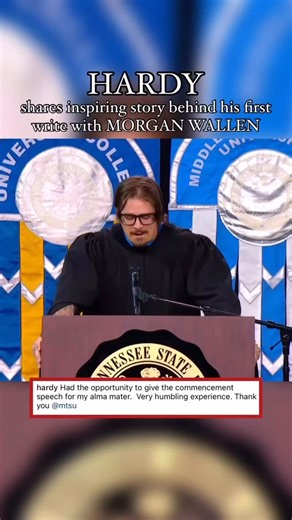 “the word ‘yes’ can truly change your life.” @HARDY delivered an incredibly powerful & inspiring commencement speech for his alma mater at @mtsu back in 2024. 👏🏼🎓✨ 🎥🔁: @hardy #hardy #morganwallen #commencement #inspiring #countrymusic | Country Swag