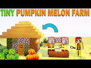 Automatic Pumpkin Farm (easy starter farm tutorial, #Minecraft Java 1.16 1.17 1.18