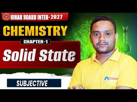 Solid State 12th Chemistry Chapter 1 Subjective | Bihar Board 12th Chemistry English Medium |