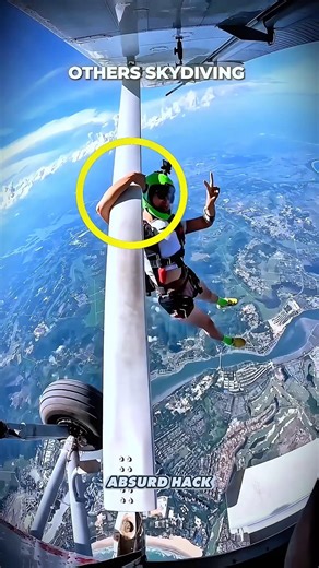 Normal Skydiving vs SPACE SKYDIVING #shorts #skydiving #extremesports #trollface