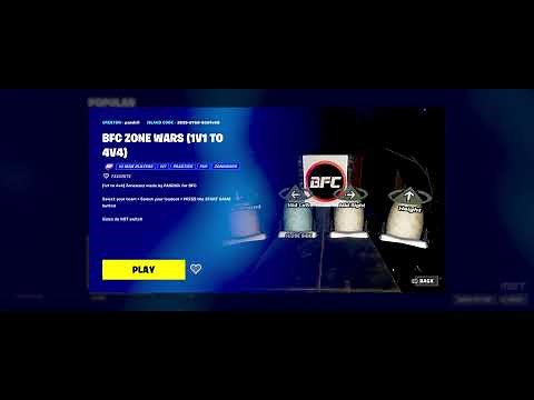 [TUTORIAL] FORTNITE: BFC Zone Wars 1v1 to 4v4 - ISLAND CODE - HOW TO ENTER?