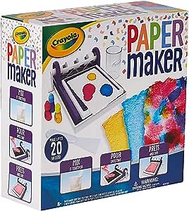 Crayola Paper Maker, Paper Making DIY Craft Kit, Gift for Kids, 7, 8, 9, 10