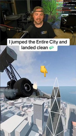 I jumped the entirety of downtown West Coast USA #beamng #beamngdrive #city #jump #trickshot