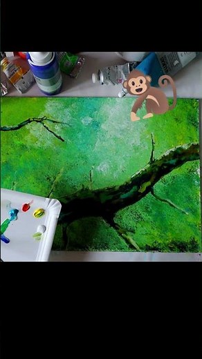 Mystischen Dschungel in 40 Sekunden malen #Shorts #Tutorial #kunstunterricht