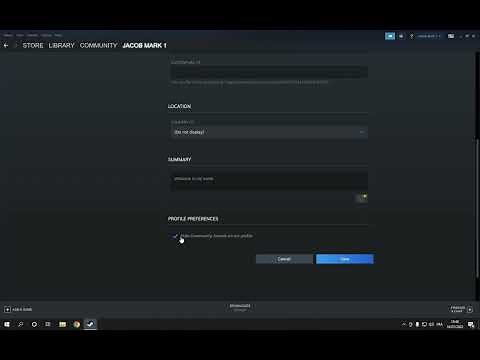 How To Turn On And Enable Hide Community Awards on My Profile on Steam