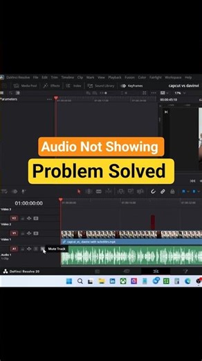 Sound Wave Not showing in DaVinci Resolve #davinciresolve #shorts