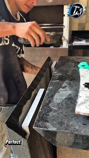 Perfect Countertop Edge Repair 🔧🪨 #Stonework #Repair #DIY