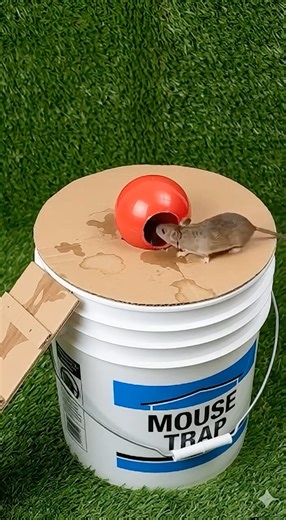 Ingenious Bucket Mouse Trap! 🐭🤫 Watch It Catch Mice Effortlessly! #funny