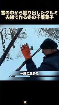 雪の中から掘り出したクルミ夫婦で作る冬の千層菓子#極寒 #冬の暮らし #クルミ #手作りお菓子 #千層菓子 #自給自足 #夫婦の絆 #雪国 #保存食 #ロシア