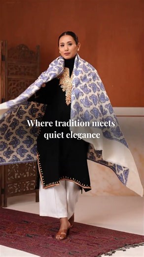 Neel Badaam Jama Pashmina Shawl | Pure Kashmiri Luxury