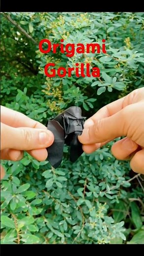 Walking Origami Gorilla - link to the tutorial in the description! #origami#gorilla#tutorial#animals