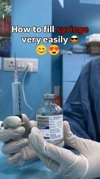 How to withdraw drugs into a Syringe with Ease #shorts #anaesthetics