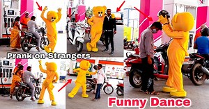 1M views · 51K reactions | Teddy bear funny Dance at Petrol Pump 藍 Prank on strangers  | Mr Crazy | Facebook