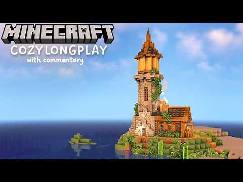 Relaxing Minecraft Longplay With Commentary - Building a Medieval Lighthouse