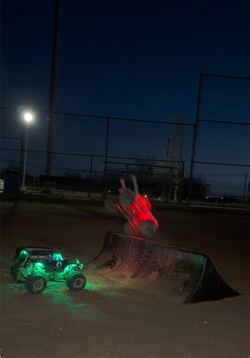 Mini mayhem with the Grave Digger and Zombie mini LMT’s🔥🤘 #fyp #monsterjam #rc #gravedigger #monstertruck