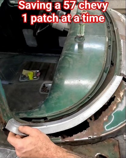Saving a rusty 1957 chevy, 1 piece at a time.#carrestoration #metalfabrication #bodywork