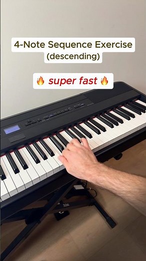 How to play the Descending 4-Note Sequence fast🔥 #piano #pianist #pianolesson #pianotutorial