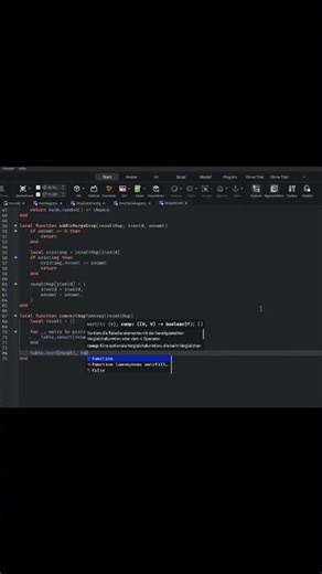 Item drop system coding in lua #coding #timelapse #keyboard #game #development #shortsfeed