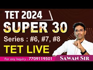 TET SUPER 30 6TH, 7TH AND 8TH lECTURE II TET PAPER 1 I #tethallticketdownload
