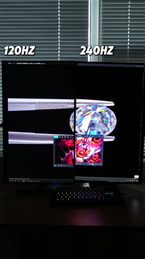 IPS vs QD-OLED, 120Hz vs 240Hz | What differences can you see? #monitor #tech #gaming #hkc #setup