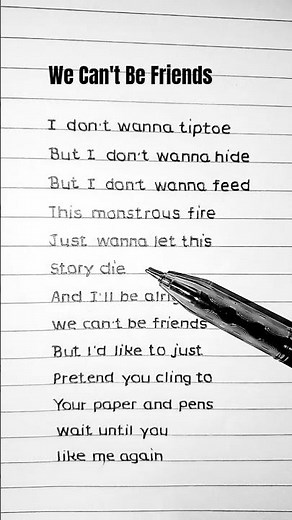 Ariana Grande - We Can't Be Friends (Lyrics)