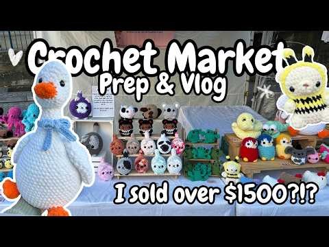 Another busy crochet market! - lots of market prep, how much $$ I made! 🦆