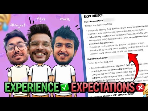 Designer Resume - Experience ✅ Expectations❌ - RRR S2E3