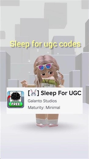 sleep for ugc codes #roblox #freeugcroblox #codes