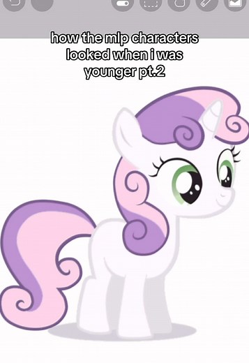 Sweetie Belle's Color Comparison with Rarity in MLP