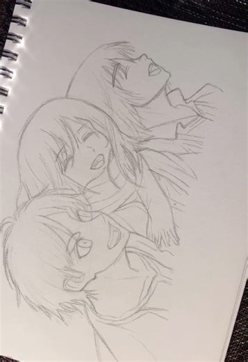 Eren, Armin, and Mikasa sketch – Attack on Titan fan art