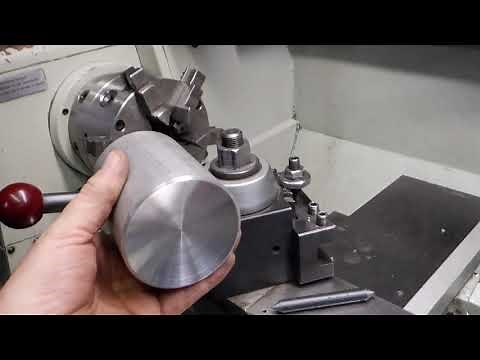 How to machine a long radius on a lathe