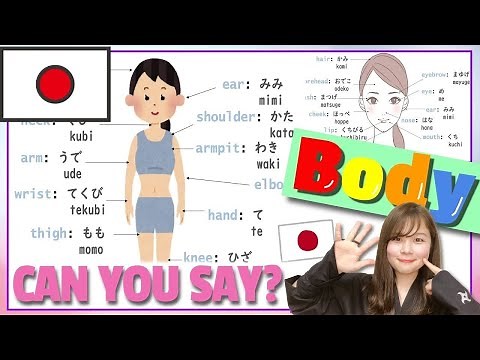 【 Body Parts in Japanese | からだのパーツ】face/かお, body/からだ, mouth/くち, hand/てvocabulary