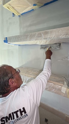 Tape float texture! A specialized skill that takes years to perfect #shorts #fyp #texture #painting