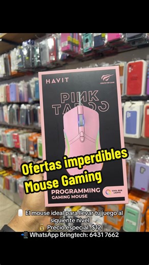 Mouse Gaming HAVIT Pink Tab05: Estilo y Precisión