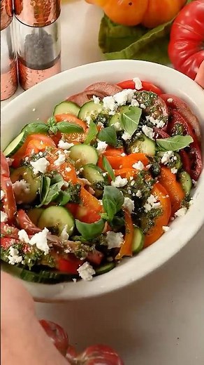 Tomato Salad with Lemon-Basil Vinaigrette Recipe!