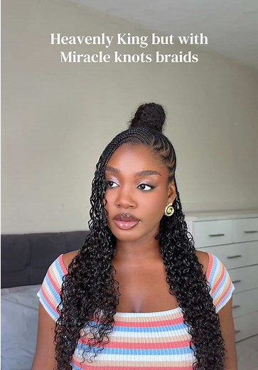 Miracle Knots Half-Up Half-Down Crochet Braids Tutorial