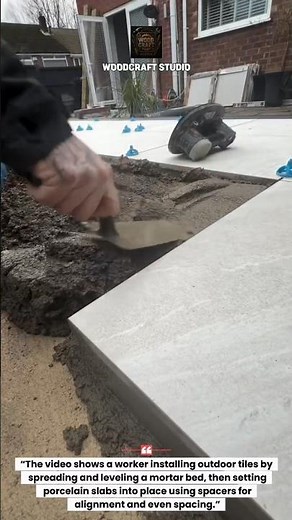 Perfect Outdoor Tile Installation! #OutdoorDIY #PorcelainTiles #HomeImprovement