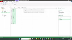 Columns Argument in Table.FromRows, Table.FromColumns and Table.FromList Function - Power Query | Excelist | Facebook