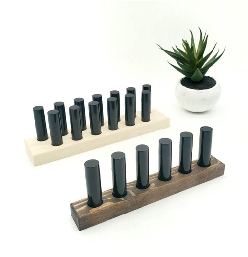 Lip Balm Displays for 0.15 Oz Plastic Tubes - 1 or 2 Row - Offset Holes - 17 Mm Holes - Etsy