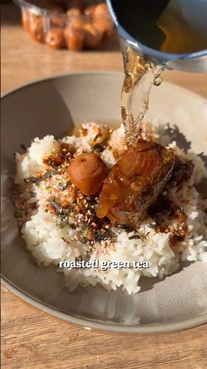 My easy and quick meal - ochazuke! Japanese brothy rice. So good!