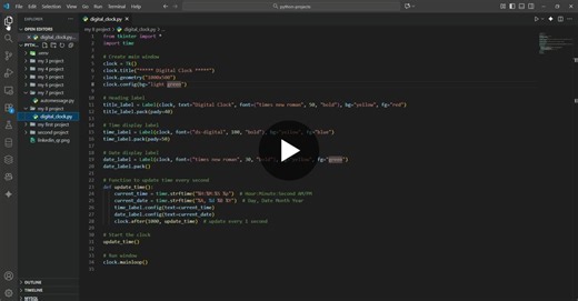 #day8 #100daysofcode #python #tkinter #gui #codingjourney #pythonprojects #developers #digitalclock #learningeveryday | MD JIYAUDDIN