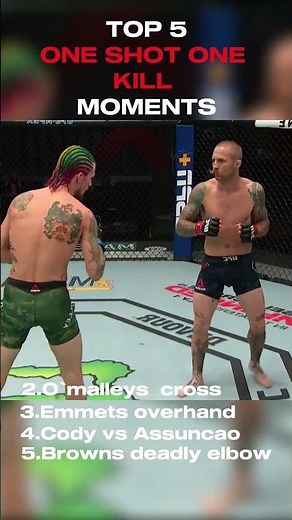 Top 5 One shot One Kill moments 🥊🤯🏆 #shorts #ufc