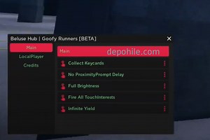 Roblox Goofy Runners Oyunu Keycard, Hız Script Hilesi İndir