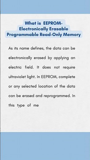 What is EEPROM (Electronically Erasable Programmable read-only memory) | Computer Fundamentals |