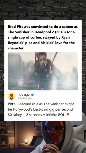Deadpool 2 2018 Brad Pitts Cameo as The Vanisher for a Cup of Coffee Fact