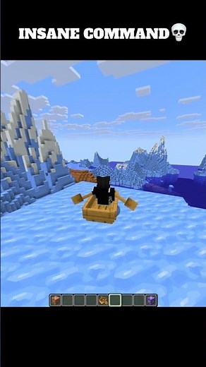 Minecraft Ice Boat Cool Command #minecraft #shorts