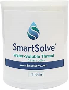 Water-Soluble Thread | Dissolves Quickly in Warm Water | Biodegradable | Eco-Friendly | Quilting, Sewing, Crafts, Balloon String, Hanging Tags | 0.1mm x 200m Spool | White