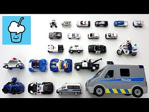 Police car collection review with transformers lego playmobil tomica
