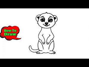 How To Draw A Meerkat For Beginners | Simple Meerkat Drawing