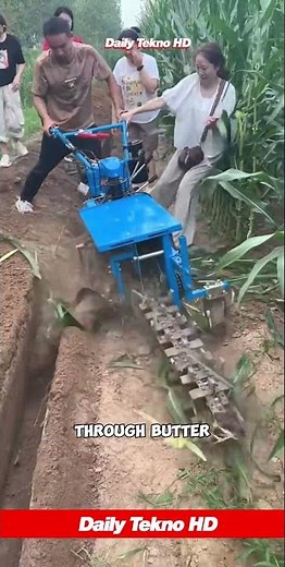 Portable Trencher Dominates the Field 💪 #TrenchingMachine